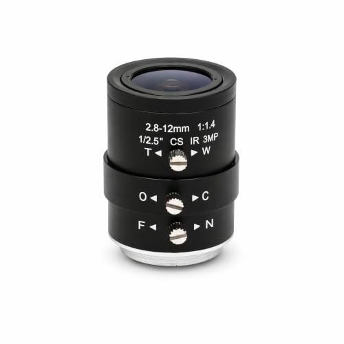 CCTV Security Camera Lens 2.8-12mm Manual Varifocal Lens CMOS/CCD 1/2.5" CCTV Lens IR CS Mount - color: 2.8-12MM CS