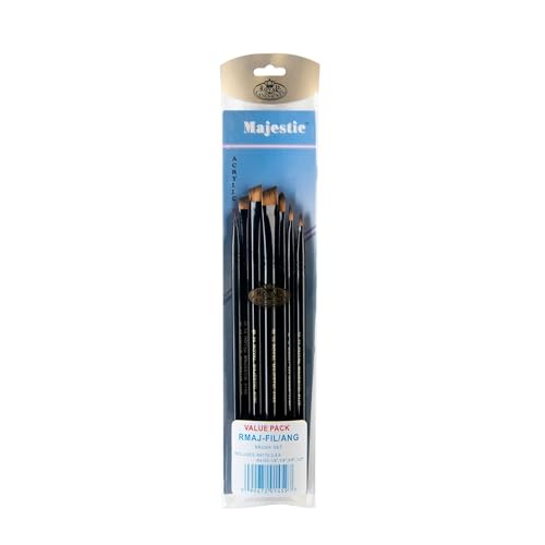 Royal & Langnickel Majestic Filbert and Angular Artist Brush Set, 7-piece - size: pillows 193