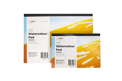 ETCHR Wood Pulp Watercolor Block – A5 Hot Press - Journal Block 16 Pages - Student Grade Paper Pad