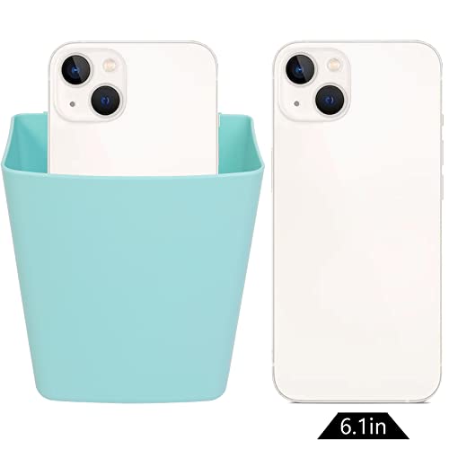 6 Pack Hanging Cup Holders for Rolling Carts, Teal, 2.4in x 3.5in x 4.5in - color: Teal