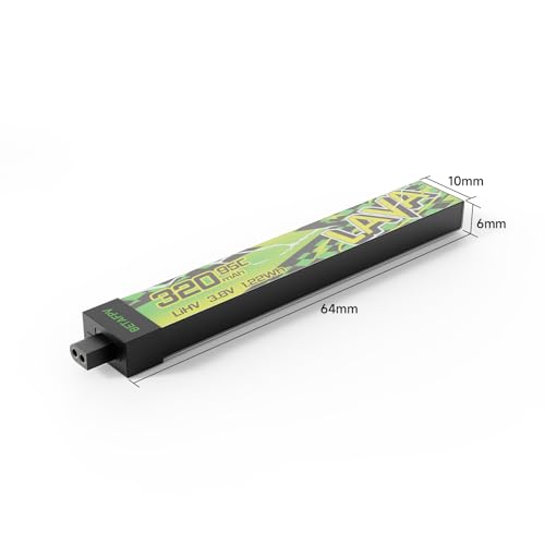 BETAFPV 5pcs Lava II 320mAh 1S Battery 3.8V 95C LiHV for FPV Quadcopter