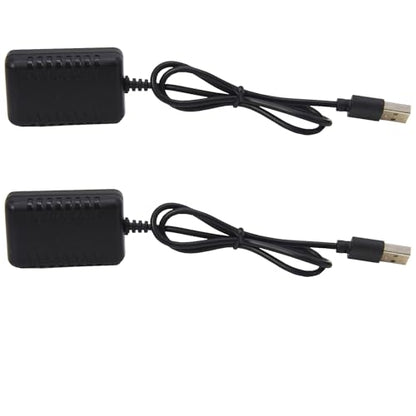 Blomiky 2 Pack 11.1V 2000mA XH-4P Plug USB Charge Cable for 3S Lipo Battery /11.1V 2A USB 2