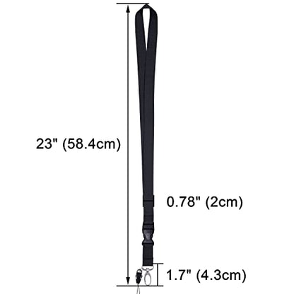 Wisdompro Office Lanyard, 5 Pack 23 inch Neck Strap Lanyards - Black - color: 5pack Black