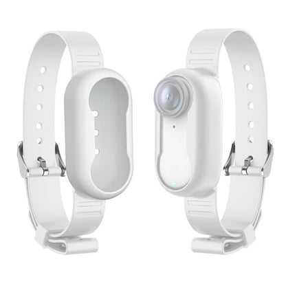 PULUZ Silicone Wrist Strap Case for Insta360 GO 3/3S, POV Mount (White) - color: White