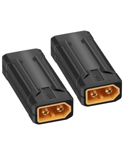 XT60 to XT60 Connector,XT60 Male to XT60 Male Coupler Wireless Adapter for RC Car,FPV Drone,LiPo Battery,Laptop Power Supplies, etc(2pack) - size: male to male