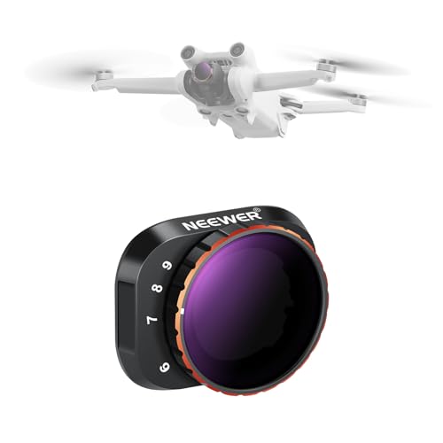 NEEWER Variable ND Filter Compatible with DJI Mini 3 / Mini 3 Pro, ND32-512 5-9 Stops Snap On Multicoated HD Optical Glass Slim Drone Camera Lens Aerial Video Photography Accessories - size: Mini 3Pro, style: ND64-512
