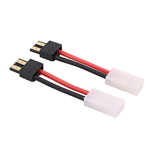 4pcs Compatible with Big Tamiya Female RC Connector Adapter with 14awg 5cm Wire(C88-4)