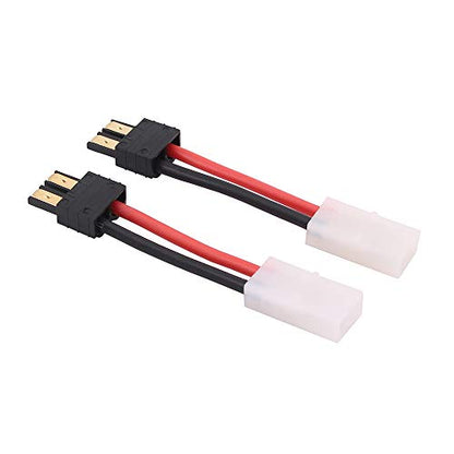 4pcs Compatible with Big Tamiya Female RC Connector Adapter with 14awg 5cm Wire(C88-4)