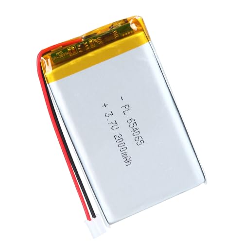 654065 3.7V Lipo Battery 2000mAh 654065 Rechargeable Lithium Polymer - size: 654065 2000mAh