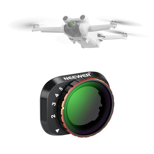 NEEWER Variable ND Filter Compatible with DJI Mini 3 / Mini 3 Pro, ND2-32 1-5 Stops Snap On Multicoated HD Optical Glass Slim Drone Camera Lens Aerial Video Photography Accessories - size: Mini 3Pro, style: ND2-32