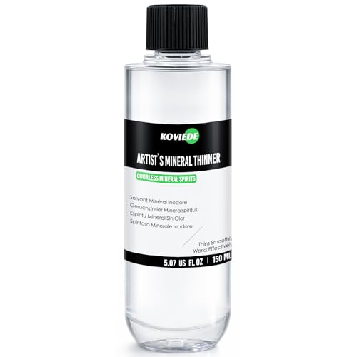 KOVIEDE Odorless Mineral Spirits 5.07 fl oz (150ml), Anti-Leak Design - size: 5.07 oz (150ml)