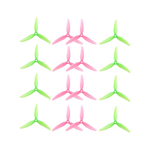 16pcs HQProp Ethix S3 5.1" Tri-Blade FPV Drone Props Low Throttle Resolution 5mm