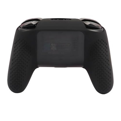 Wolf Controller Skin Cover for NS Switch Pro Controller, RALAN 1 Controller Skin+4 Customised Thumb Grips Caps Accessories - color: Wolf Black White