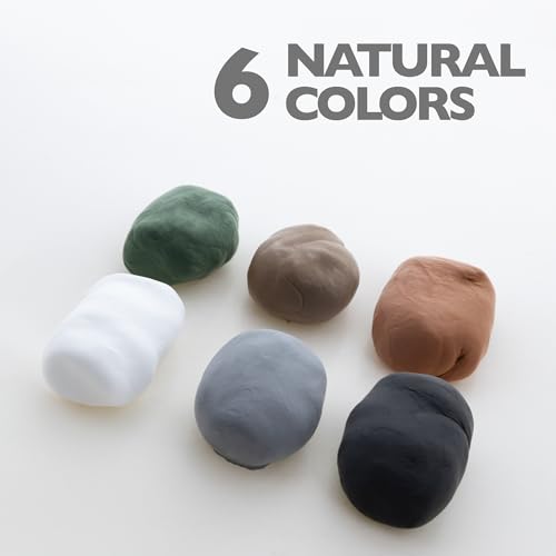 BAZIC PRODUCTS Natural Color Air Dry Modeling Clay, 6 Colors, 2 Oz, 48-Case - size: 48-Pack