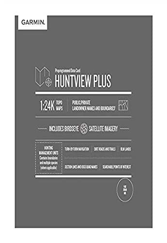 Garmin Huntview Plus, Preloaded microSD Cards With Hunting Management Units for Garmin Handheld GPS Devices