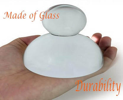 Glass Block Printing Baren, 4 inch Smooth Bottom Printmaking Hand Tool for Linocut, Woodcut, Scrapbooking