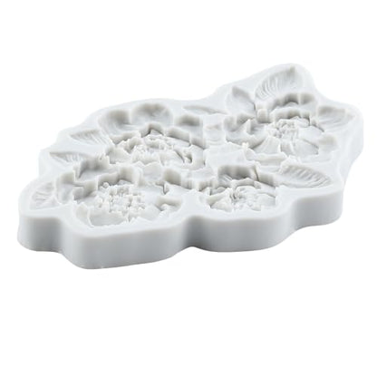 Flower Polymer Clay Molds Flower and Leaf Silicone Mold - color: Style J