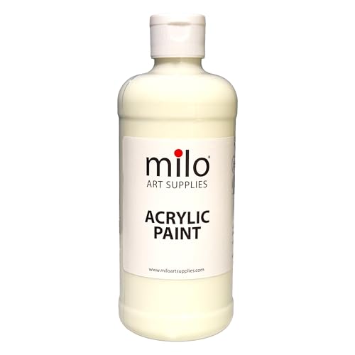 milo Glow in the Dark Acrylic Paint, Clear Phosphorescent Glow, 16oz Bottle - style: Glow in the Dark 16 oz