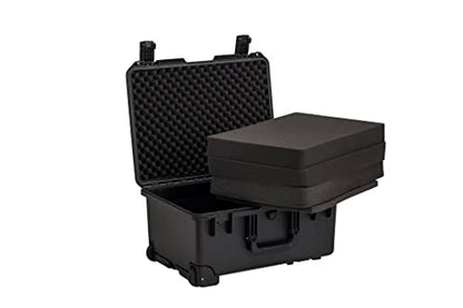 MEIJIA Premium Waterproof Rolling Hard Camera Case,Hard Protective Case with customizable fit foam and wheels,Full Protection with Light&Convenient Design,Elegant Black (21.2"x16"x10.51") - size: 21.2"x16"x10.51"