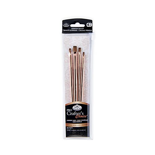 Royal & Langnickel Crafter's Choice Pro Synthetic Sable Shader Craft Brush Set, 4pc - style: Shader