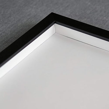 14x22 Shadow Box Frame Black Wood | with a 3/4" Usable Display Depth | Includes a Black Real Suede Texture Acid-Free Backing Board, UV Resistant Acrylic, and Hanging Hardware