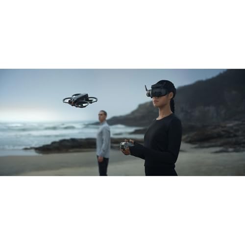 DJI Goggles 3 FPV Goggles with Micro-OLED Screens, O4 HD Video Transmission, Adjustable Diopters, Real View PiP, Wireless Streaming Bundle with Lens Cleaning Kit