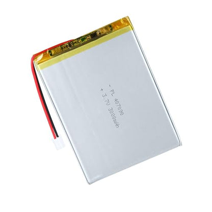 407090 3.7V Lipo Battery 3000mAh 407090 Rechargeable Lithium - size: 407090 3000mAh