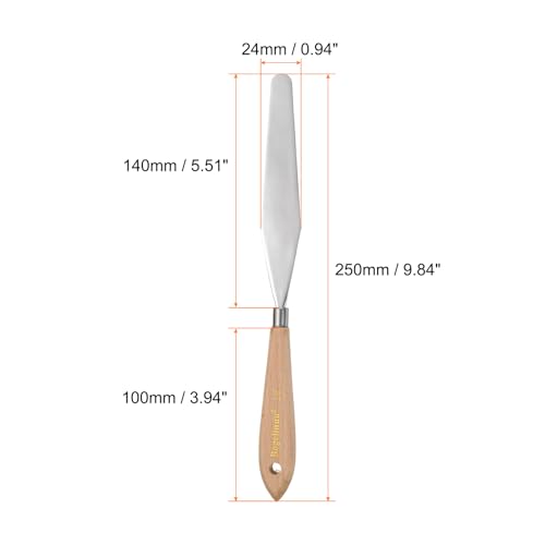 HARFINGTON 4pcs 18# Painting Palette Knife Pointy Stainless Steel