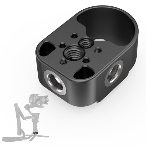 Battery Handle Base, Baseplate Accessory Mounting Bracket with QD Socket, Compatible with DJI RS 4/RS 4 Pro/RS 3/RS 3 Pro/RS 2, 1/4" & 3/8" Threads - color: W3206
