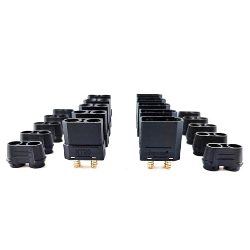 SoloGood 5Pair Amass XT90 XT-90 Male Female Bullet Connector Plug Black