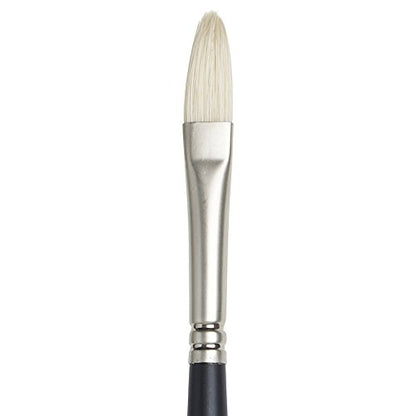 Winsor & Newton Artists' Oil Hog Paint Brush, Long Handle Size 4, Filbert - size: #4, style: Filbert