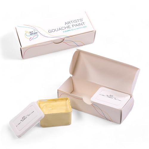 Gouache Metallic Light Lemon Yellow Refills (50ml/1.7oz)|Intense Pigments, Easy Color Refill (2 pcs.)