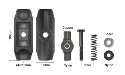 Strg Motorcycle Phone Mount with Aluminum Alloy Arm and U-Bolt Base - size: U-bolt Base