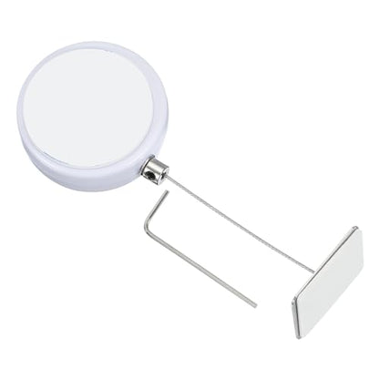 PATIKIL 1.5m / 4.9Ft Retractable Remote Control Tether, Security Remote Cable Lock Adjustable Cable Leash Length for TV Remote Control Gaming Controller, White (Square Iron Cap) - color: White