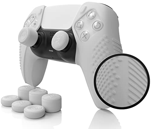 SensePro Controller Skin for PS5, Anti-Slip Grip, PS White - color: PS5 White