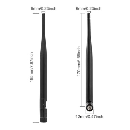 2Pcs 6dBi WiFi Antenna 2.4GHz 5GHz 5.8GHz RP-SMA Male Bluetooth Antenna Audio Range for USB Adapter Camera Video Surveillance Monitor PC Computer WiFi Router Wireless Network Card - size: 2pcs 6dBi