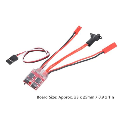 30A Brushed ESC Motor,5Pcs JST Interface Micro 30A Brushed Electronic Speed Controller with Brake Dual Way for 130 180 260 Motor 1/16 1/24 1/18 Car Model