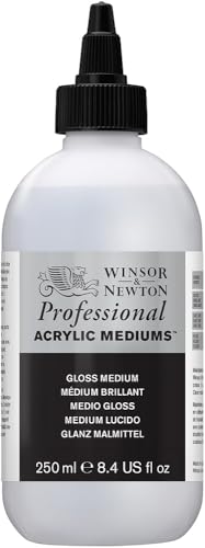 Winsor & Newton Professional Acrylic Medium, Gloss Medium, 250ml - color: Gloss Medium, style: 250ml (8.5-oz)