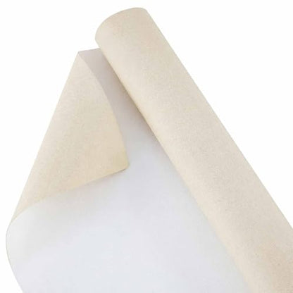 Kinlop 36 Inch X 20 Feet Double Primed Cotton Canvas Roll, Linen Beige - color: Linen Beige, size: 36 Inch X 20 Feet