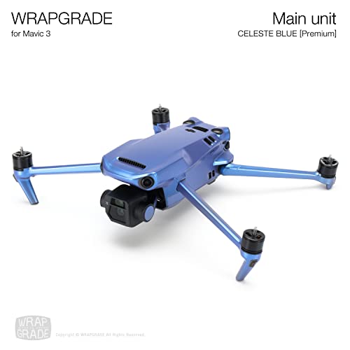 WRAPGRADE Full Skin Stickers for DJI Mavic 3 / Mavic 3 Classic (Celeste Blue) - color: Celeste Blue