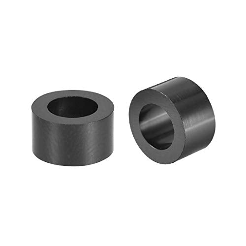 uxcell 500Pcs ABS Round Spacer Washer 5.4mm ID 9mm OD 5mm L for M5 Black