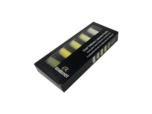 Rembrandt Soft Pastel Micro Set, 5-Piece Half Sticks, Cool Yellows - color: Cool Yellows, style: 5 Half Sticks in Micro Set