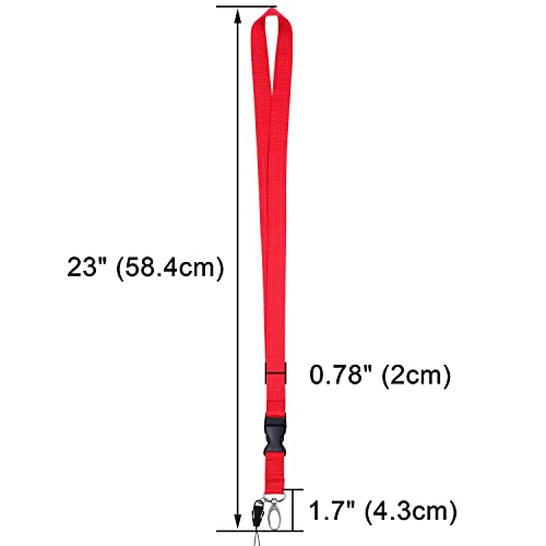 Wisdompro Office Lanyard, 6 Pack 23" Neck Strap Lanyards - Black, Blue, Red - color: 6pack(2pcs Each Red, Black & Blue)