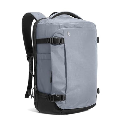 tomtoc Travel Backpack 28L,TSA Personal Item Bag Flight Approved,PFAS Free - color: Silver Gray-ripstop, size: 28L