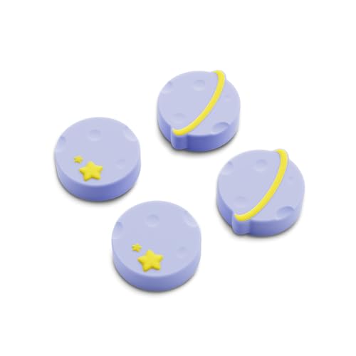 GeekShare Silicone Joystick Thumb Grip Caps Compatible with Nintendo Switch 2025, Soft Joystick Cover Caps for Switch 2, 4PCS - Purple Planet - color: Star