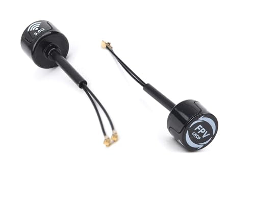 YoungRC FPV 5.8G LHCP Antenna High Gain 3Dbi FPV Mini Antenna, Black - color: Black
