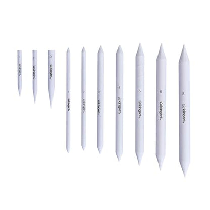 KINGART 10-Piece Blending Stumps & Tortillions Paper Art Blenders for Sketching & Drawing, Blending & Shading Pencils, Student Artist Charcoal Sketch Drawing Tools