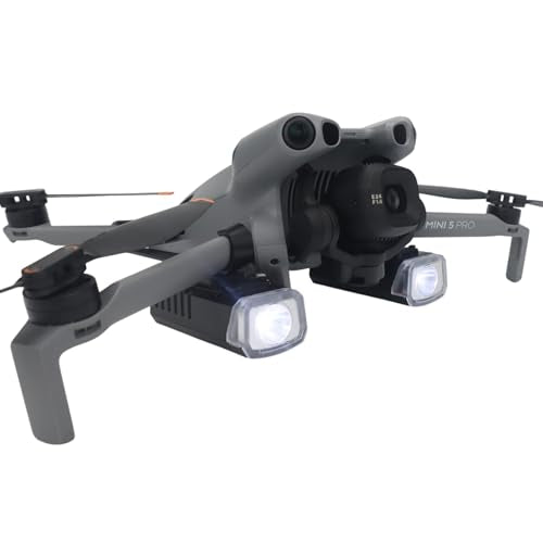 Mini5 Pro Drone Searchlights Night Light for DJI Mini 5 Pro Rechargeable Dual Light Multiple Modes Strobe Night Flight Light High Brightness LED Illumination Spotlight