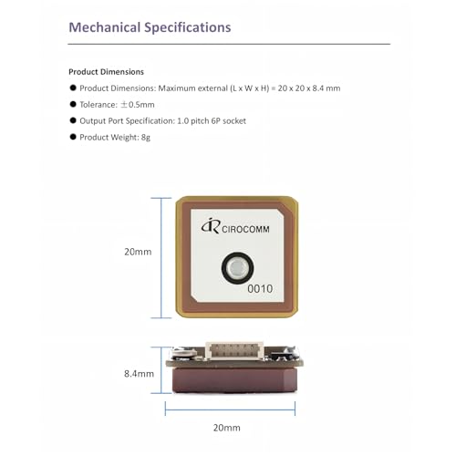 GNSS FK-C1 Compass Module with Upgraded 9th Generation Chip Compatible with FPV Fixed Wing UAV Supports GPS, GLONASS, BeiDou, Galileo, 32 Satellites