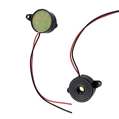 FainWan 2pcs DC 3-24V Active Piezo Buzzer with Lead Wire 2312 High Decibels Continuous Sounder Electronic Buzzer Alarm 23x12mm